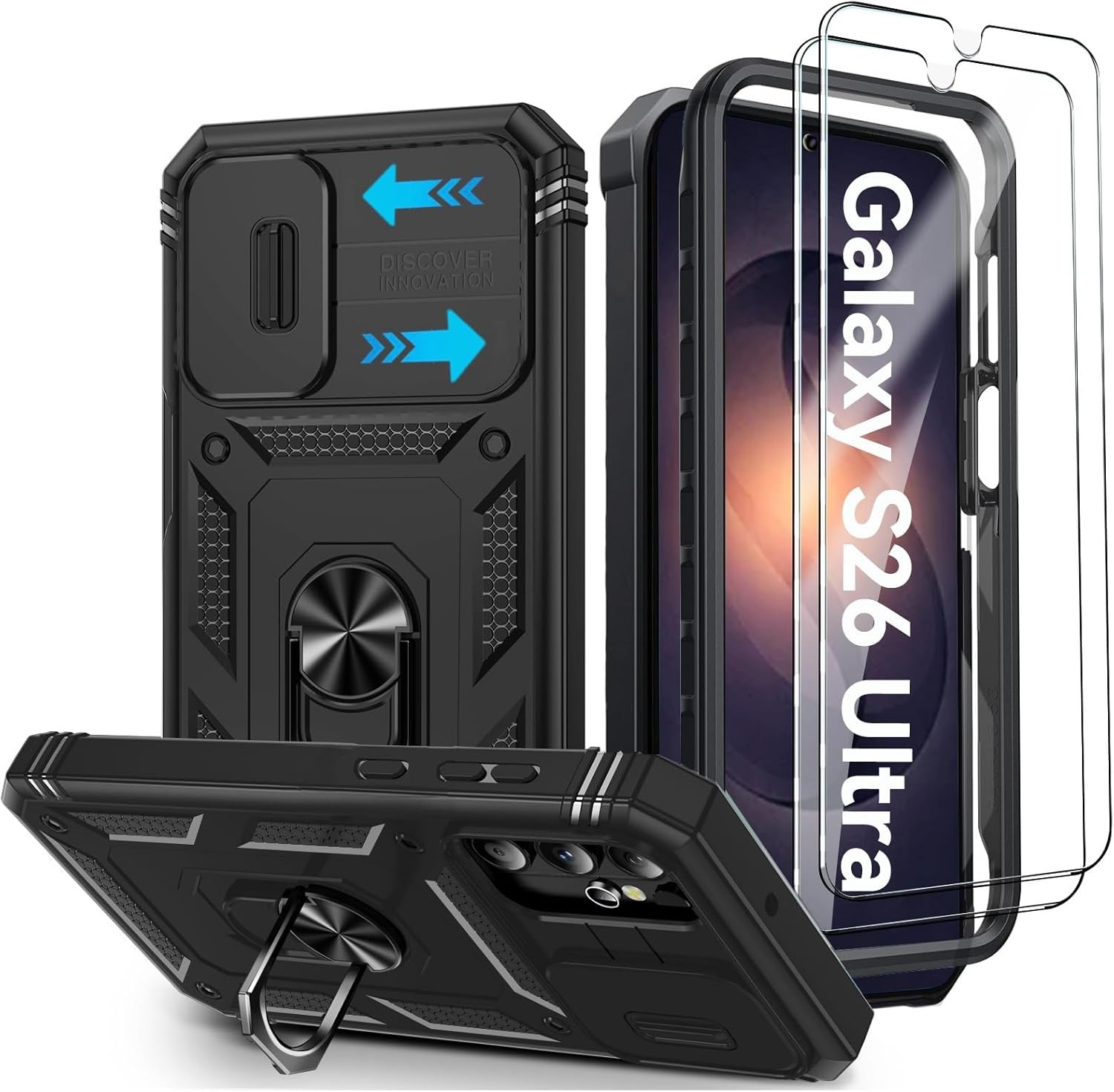 For Samsung Galaxy S26 Ultra 5G Case w/ Magnetic Kickstand & Camera Phone Cover