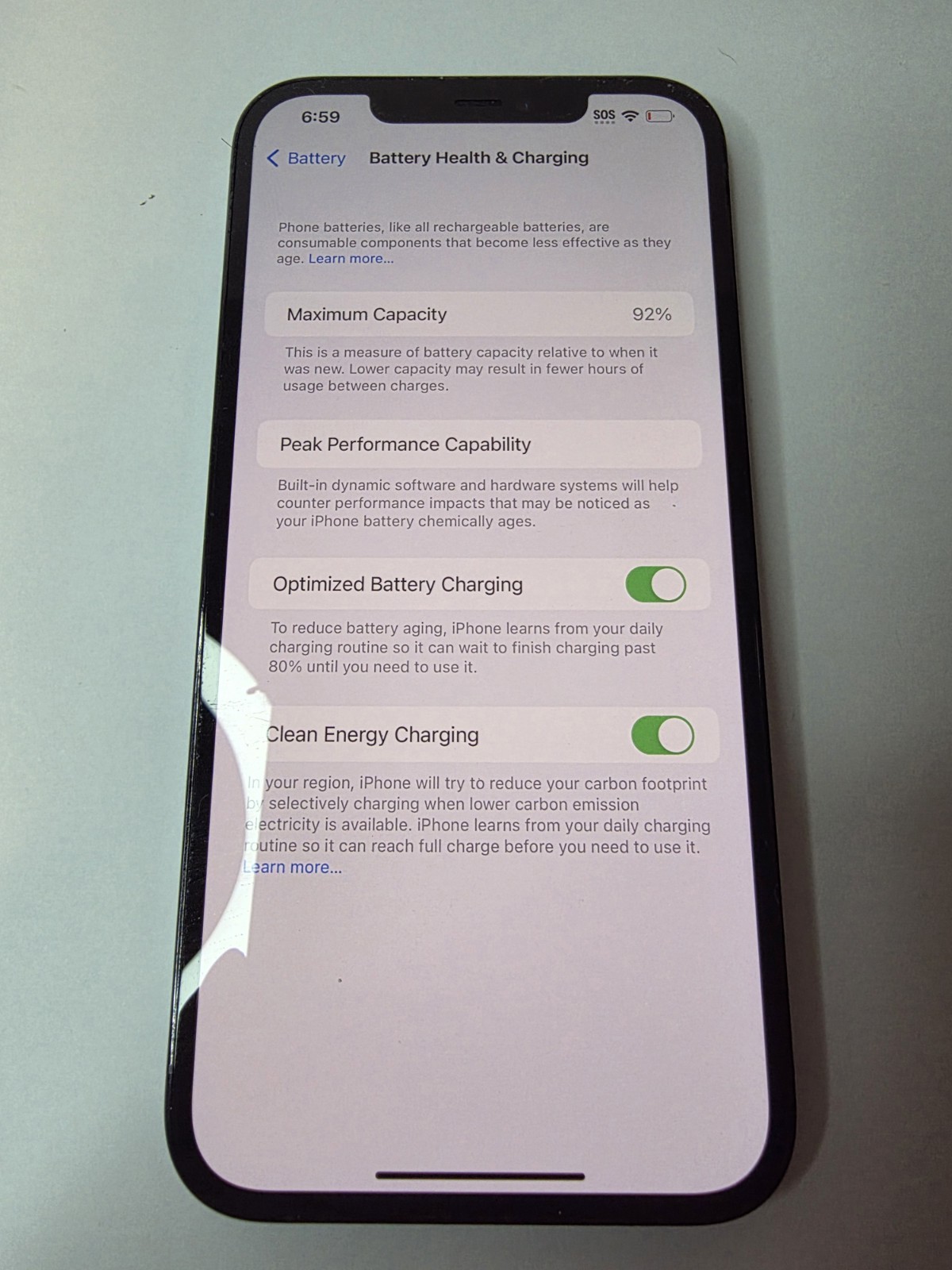 Apple iPhone 12 Pro Max 128 GB Pacific Blue AT&T Locked Excellent Cond 92% Batte