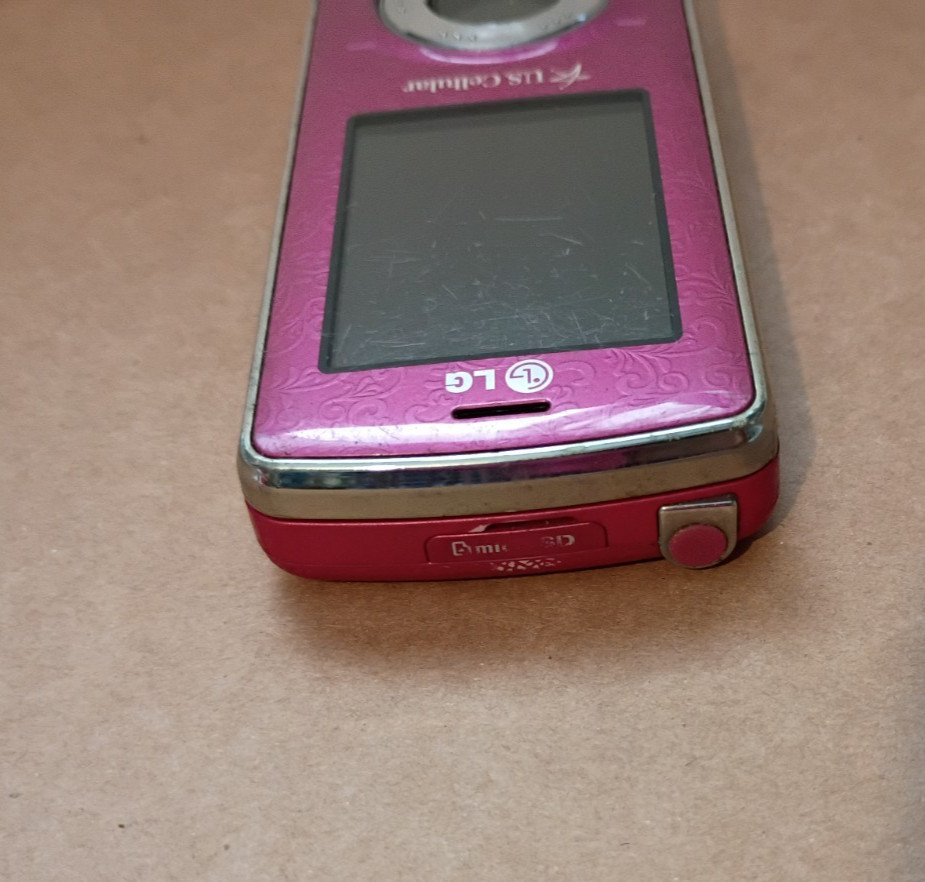 LG UX585 Rare Pink Slider Phone US Cellular Circular Touchscreen