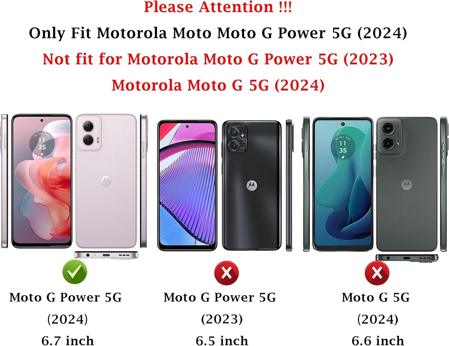 For Motorola Moto G Power 5G 2024 Case with Military Grade, Slide Camera Cover