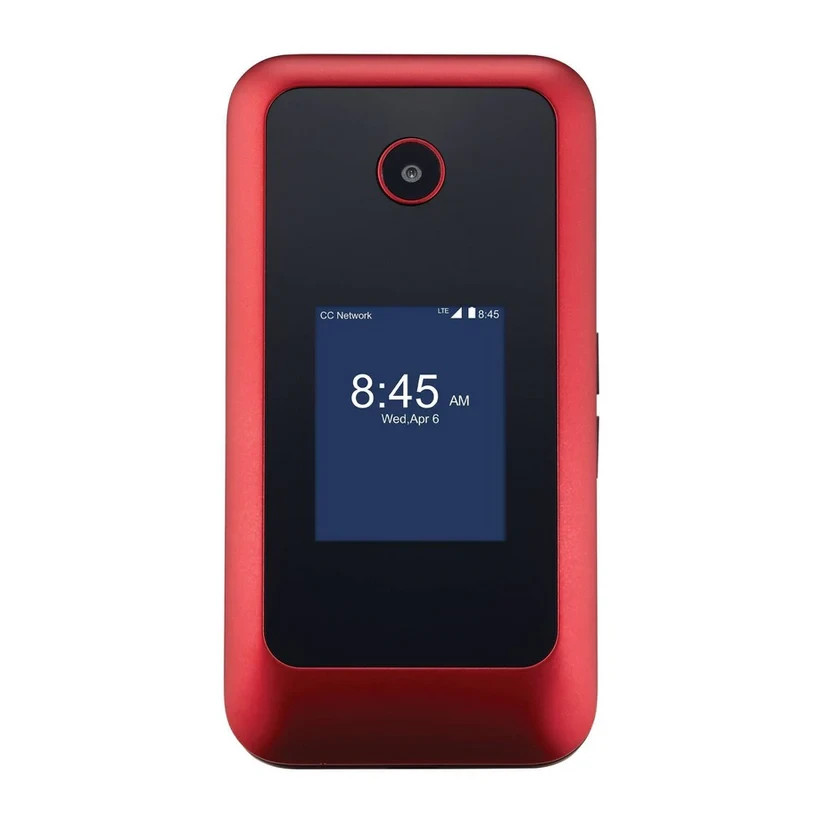 Consumer Cellular Verve Snap Z2336 8GB 4G LTE Red GSM Unlocked Flip Phone Used