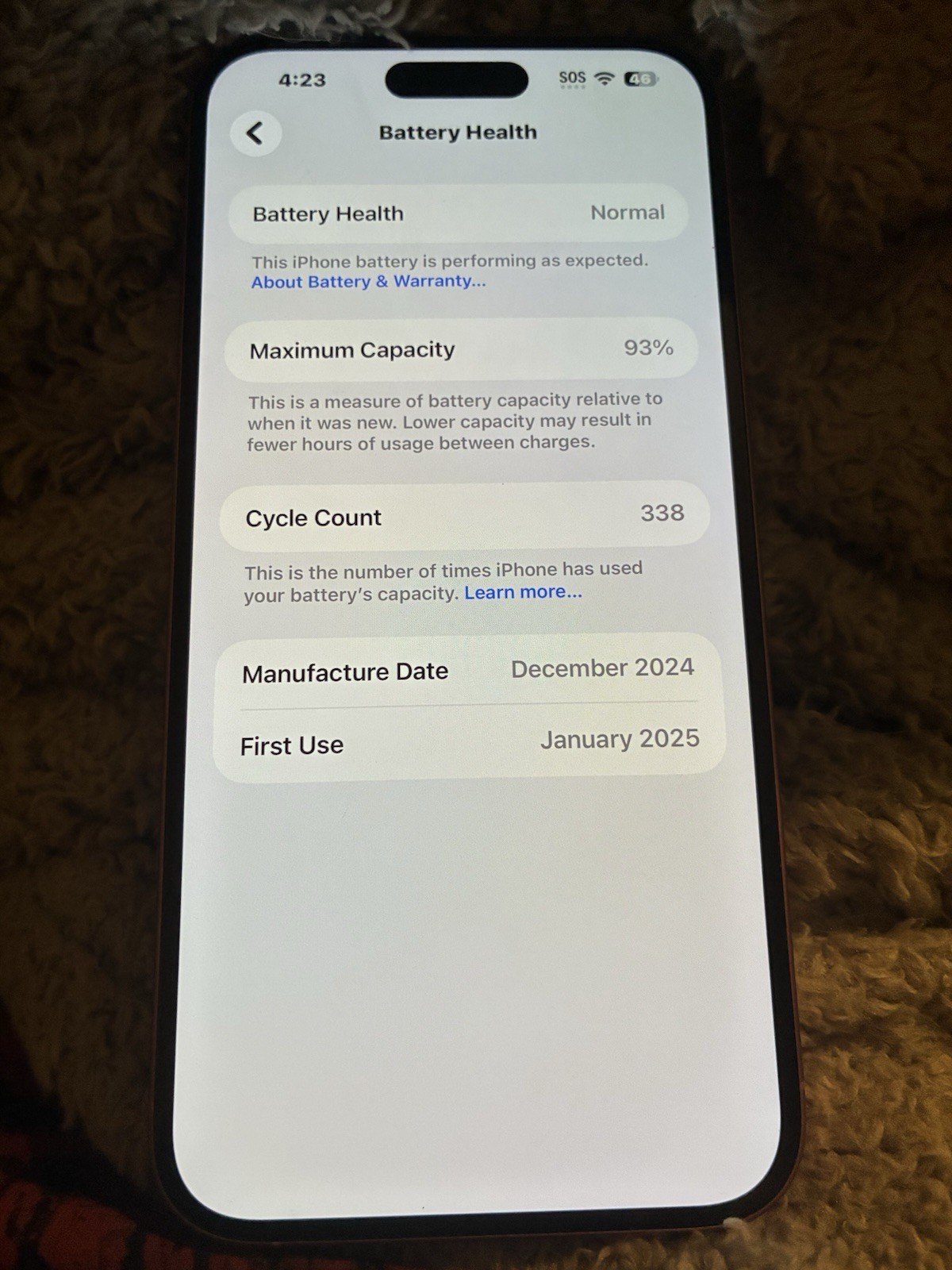 Apple iPhone 16 Plus 128GB Pink, 93tt Clean IMEI, T-Mobile/Mint Mobile Locked
