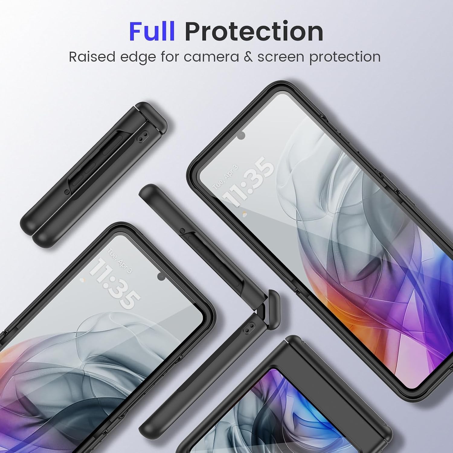 Motorola Razr 2026/2025/2024 Case with Built-in Screen Protector and Hinge Prote