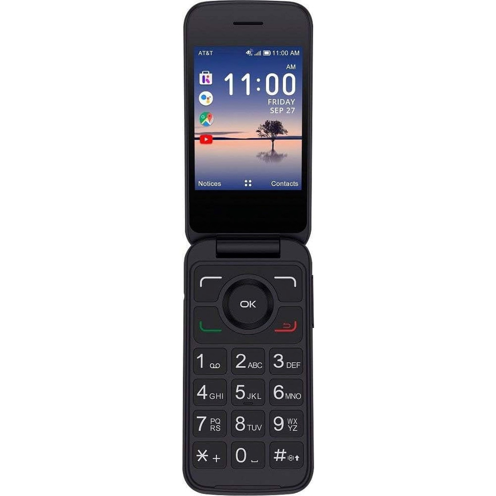 NEW Alcatel SMARTFLIP 4052R 4052 AT&T ONLY GSM 4G LTE Flip Cell Phone 2.8″ Black