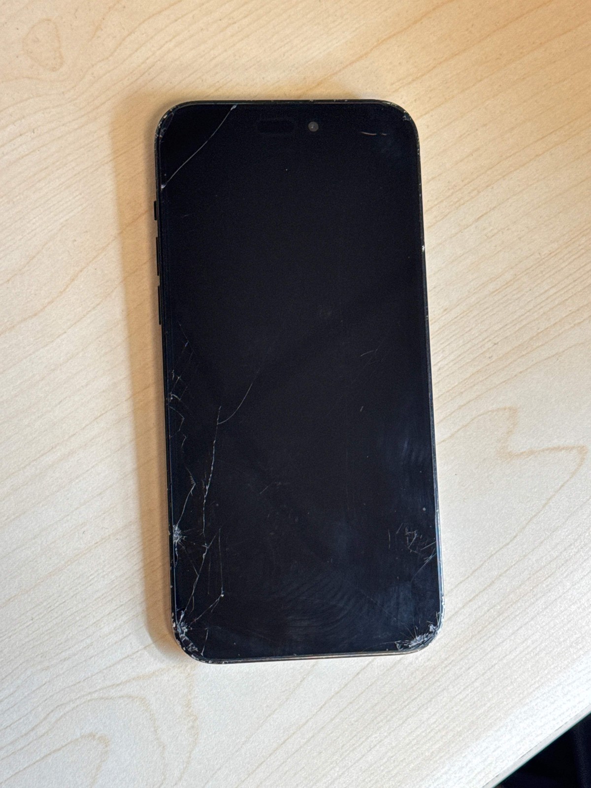 AT&T Apple iPhone 14 Pro Max A2651 256GB Space Black – Cracked Read!