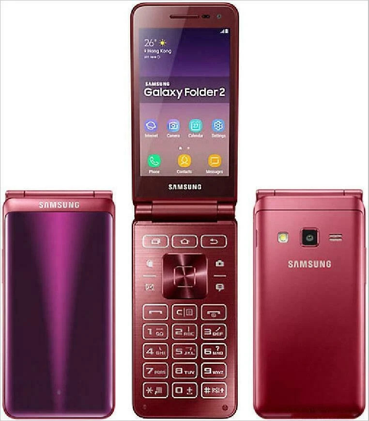 Unlocked Original Samsung Galaxy Folder 2 SM-G160N WIFI 1-SIM 4G Flip Smartphone
