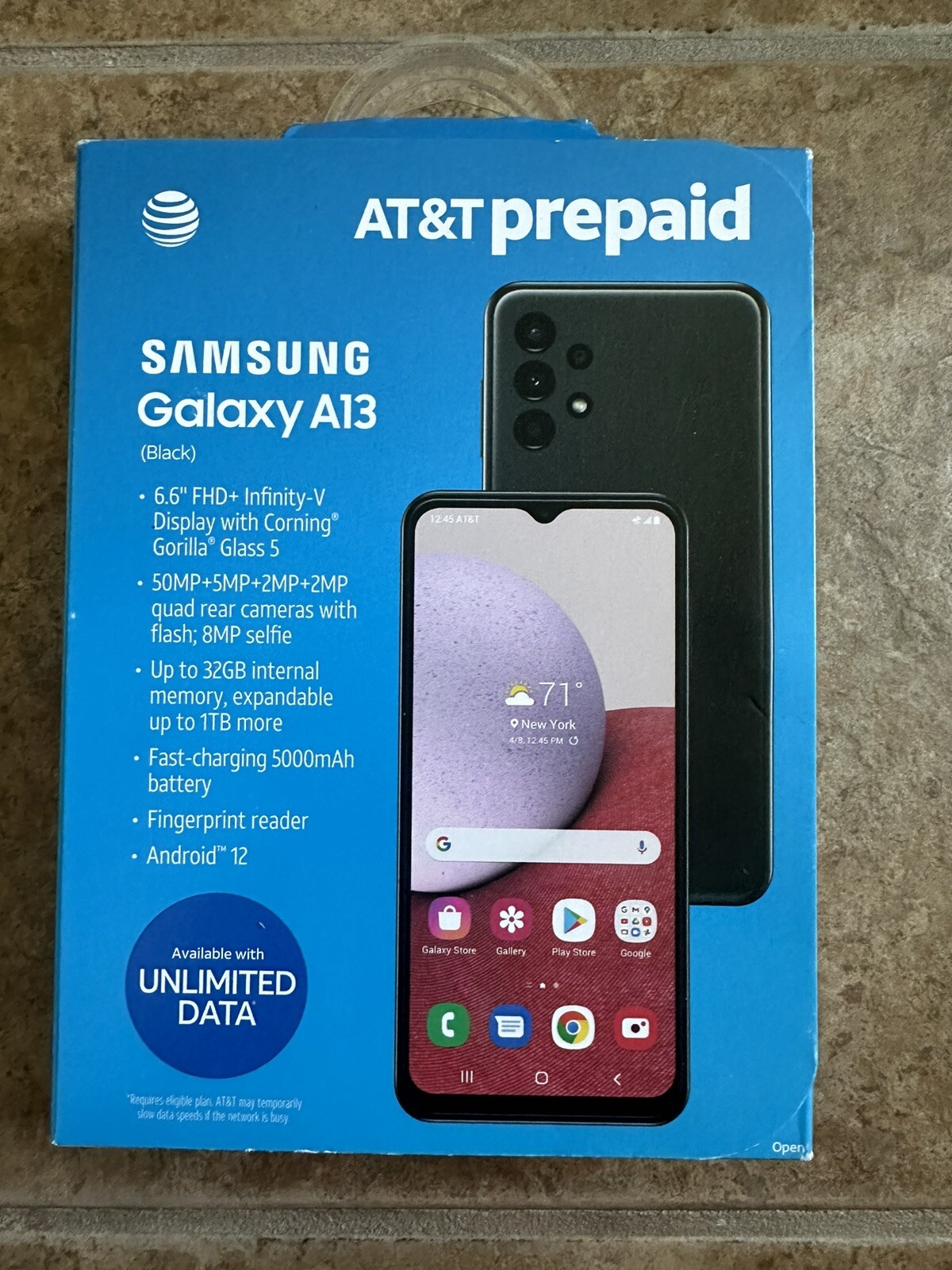 New & Sealed – AT&T Samsung Galaxy A13 LTE 32GB Prepaid Smartphone Free Shipping