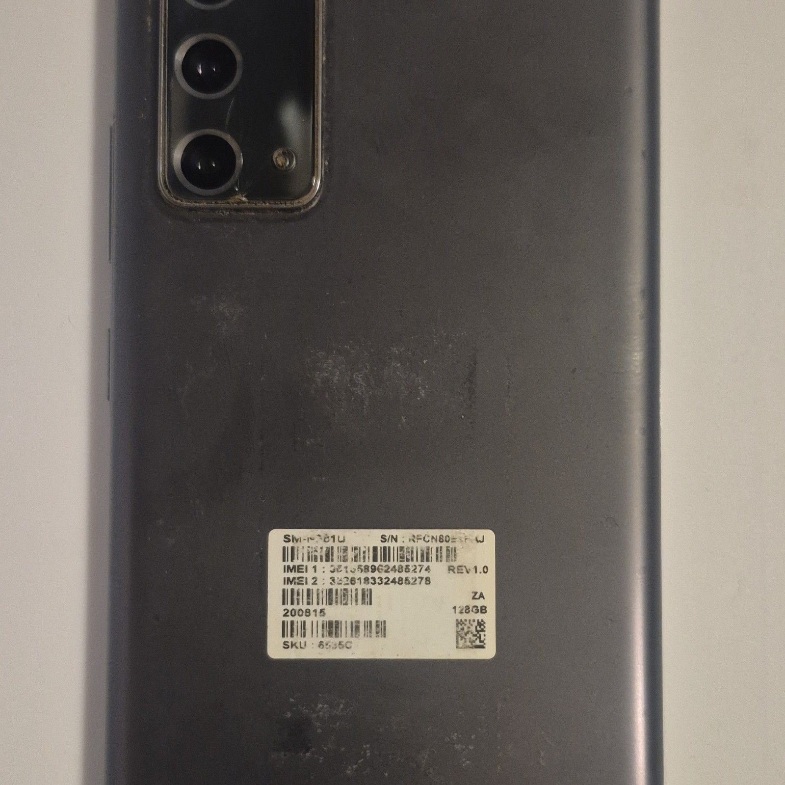 Samsung Galaxy Note20 5G SM-N981U 128GB Black Android Phone w/ S Pen 12MP