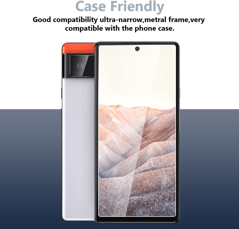 6 in 1 for Google Pixel 6 5G Tempered Glass 3 Pack Screen Protector+Camera Lens
