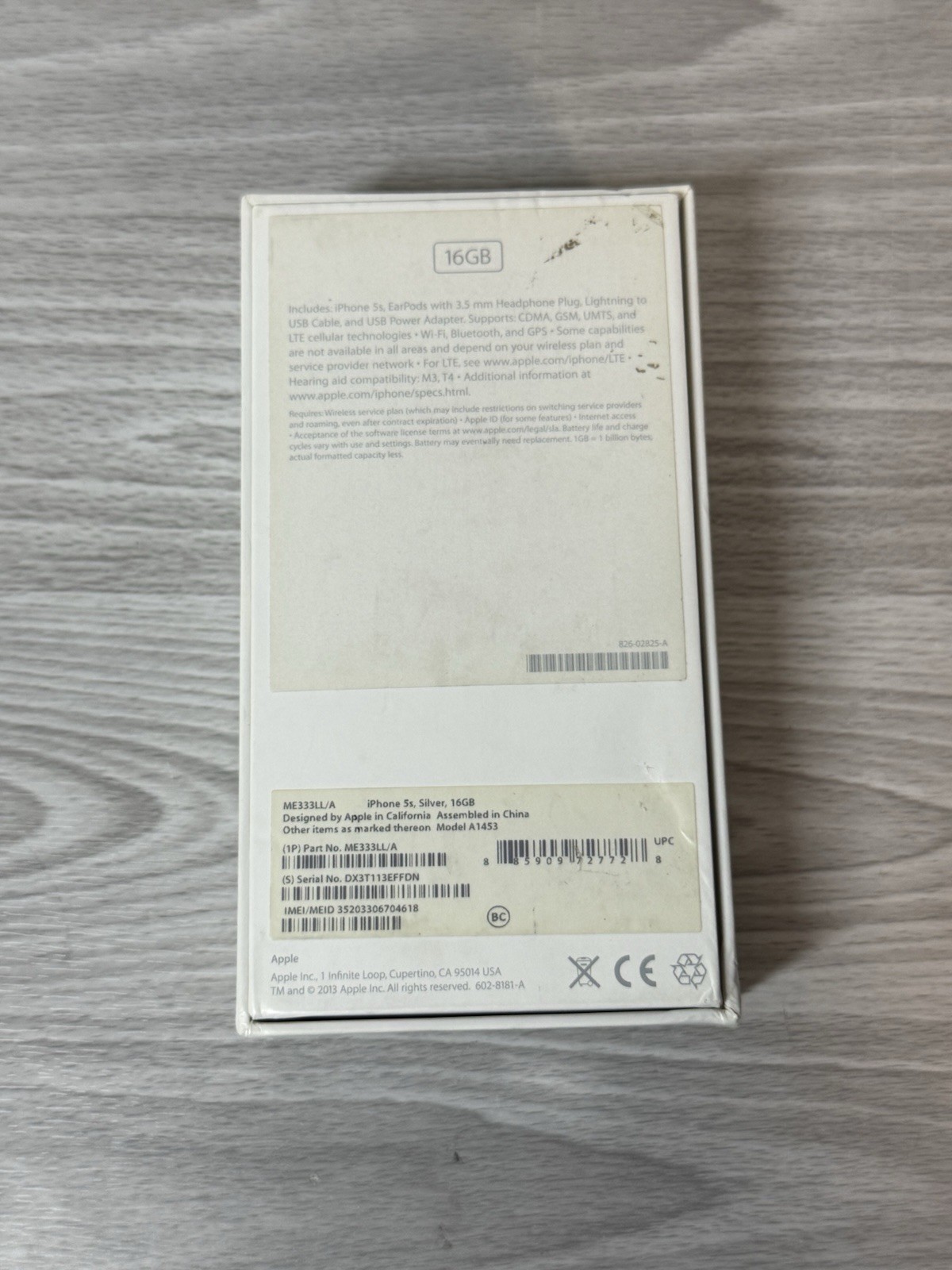 Apple iPhone 5s Silver 16GB Unlocked A1453 – Orignal Box – Never Activated!!