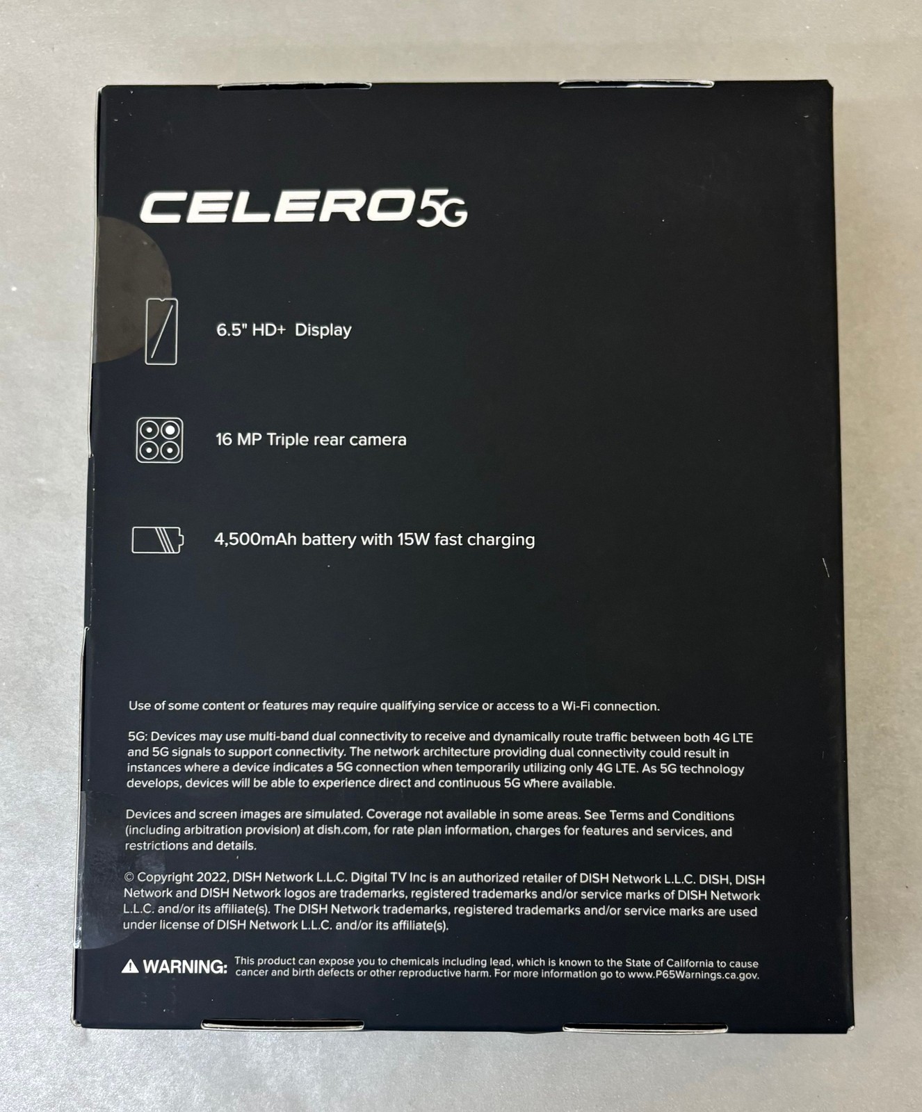 Boost Mobile Celero 5G Phone 64G 6.5″ *Locked*