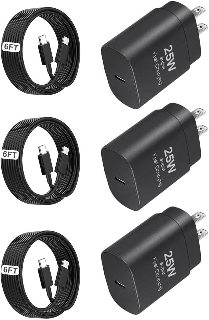 25W USB C Charger, Super Fast Charging Block, Type-C Power Adapter for Android