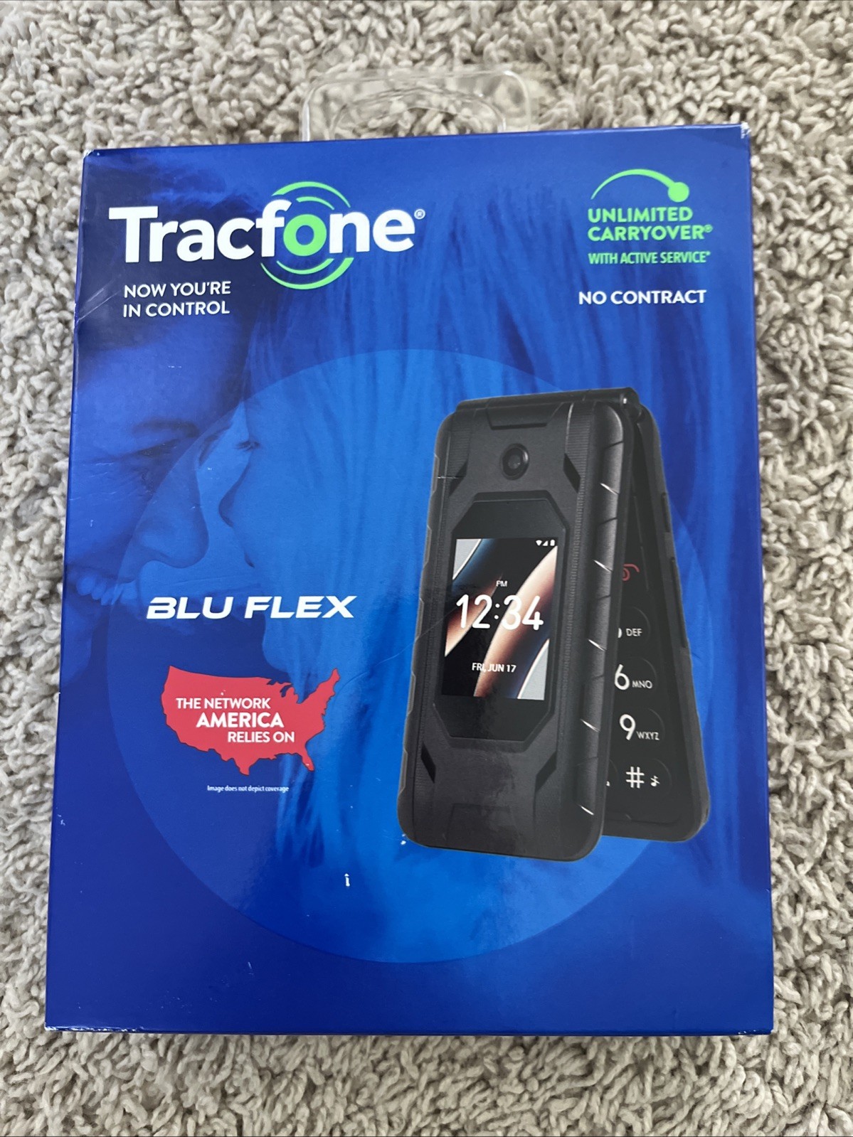 BLU Flex 8GB, Black, Prepaid, (Tracfone) Flip Phone – New