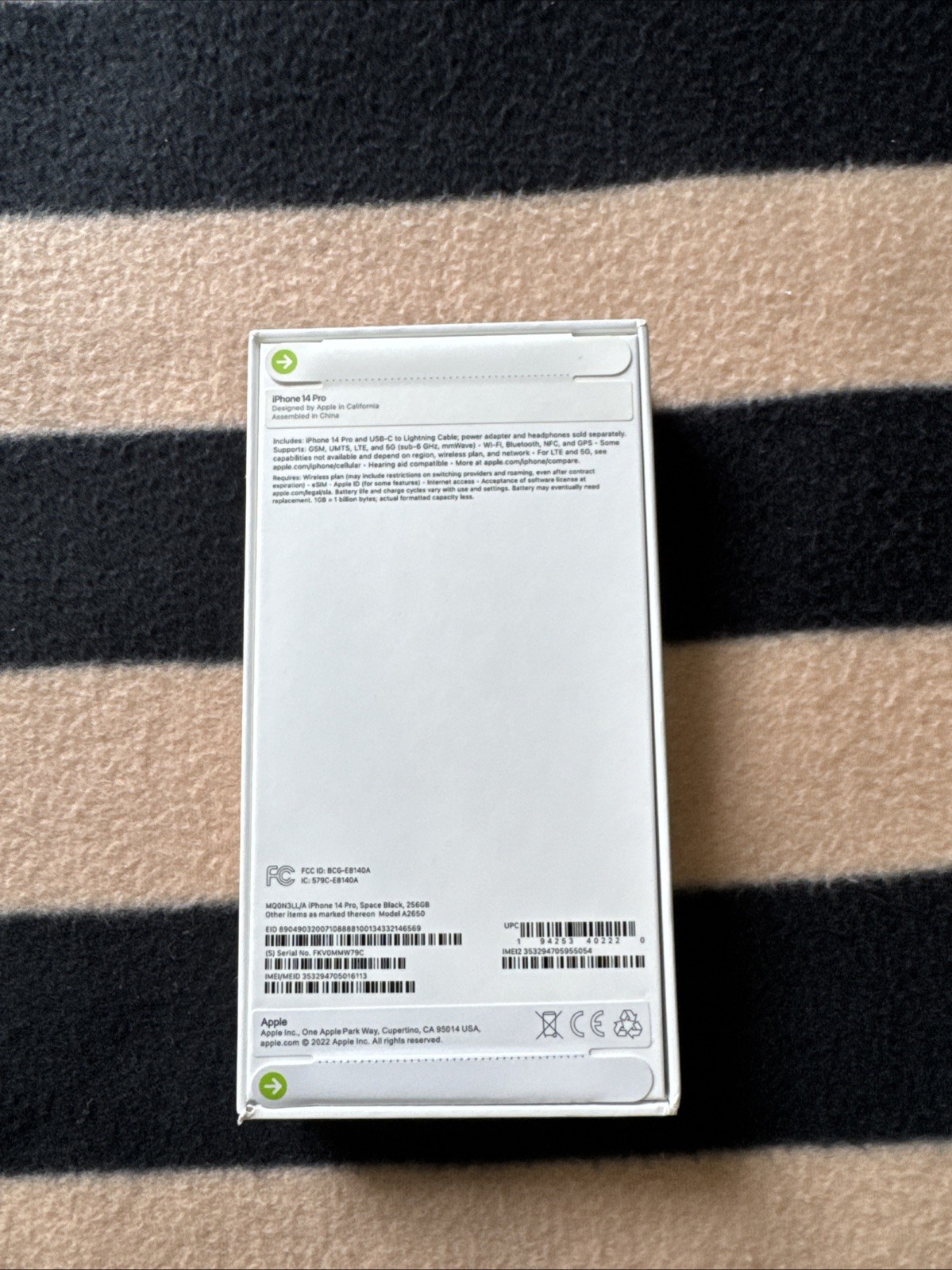 Apple iPhone 14 Pro 256 GB Space Black Unlocked Esim New Sealed MQ0N3LL/A iOS16