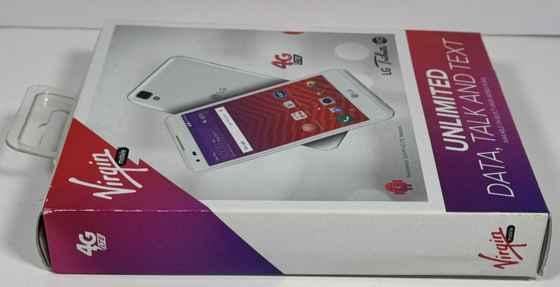 NEW LG Tribute HD 4G LTE 8GB White Android WiFi Smartphone Virgin Mobile SEALED