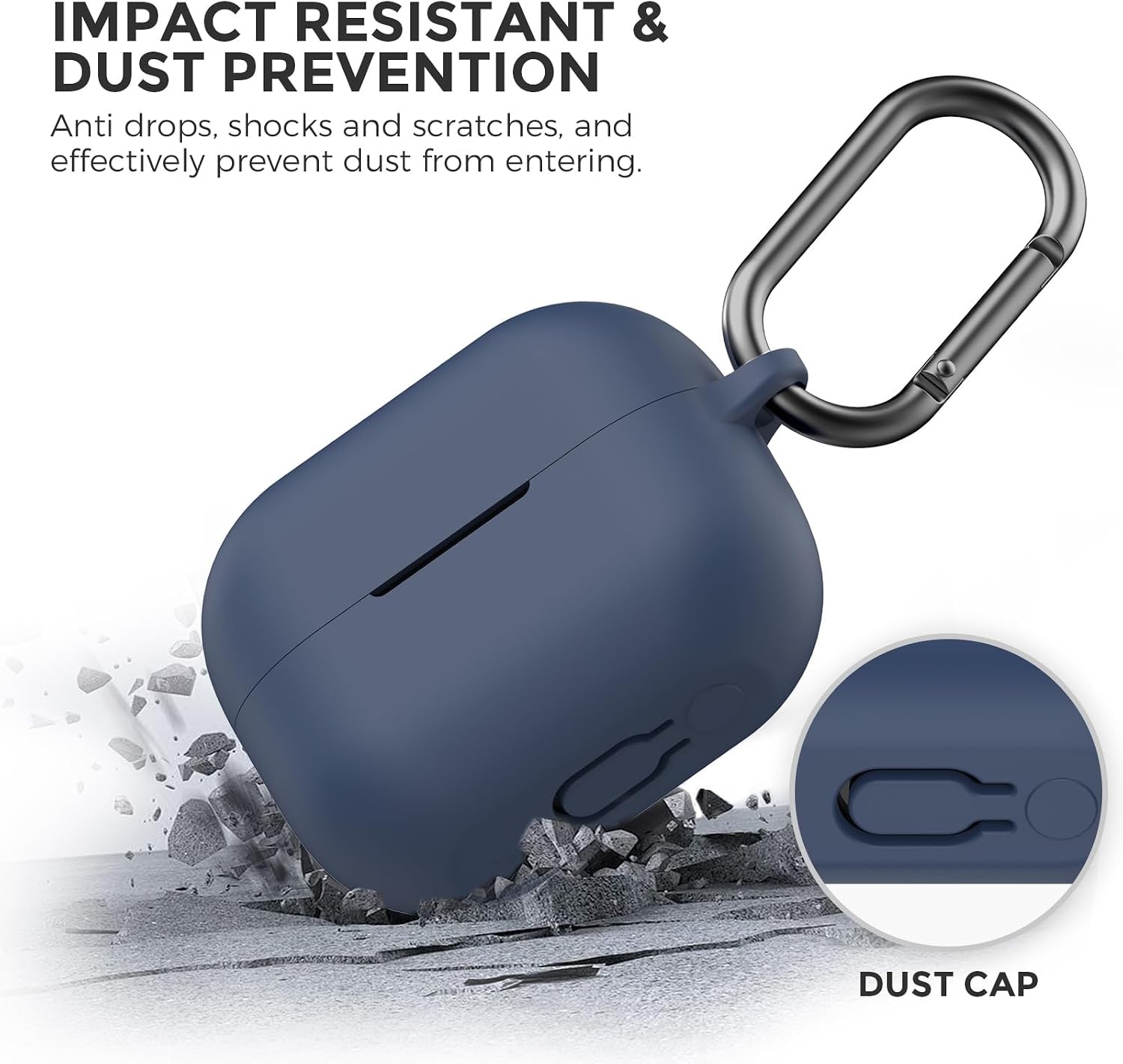 Midnight Blue Silicone Protective Case for Samsung Galaxy Buds 3 FE / Pro 2025