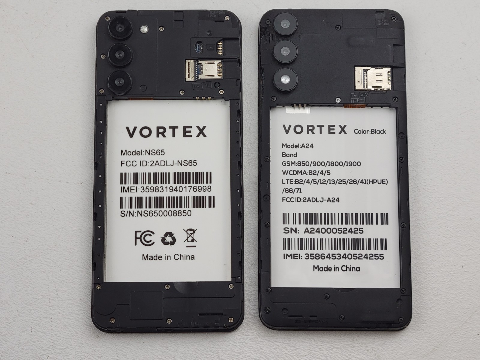 (Lot of 5) MIXED MODEL Vortex Android (CARRIER UNKNOWN) Smartphones – *READ*