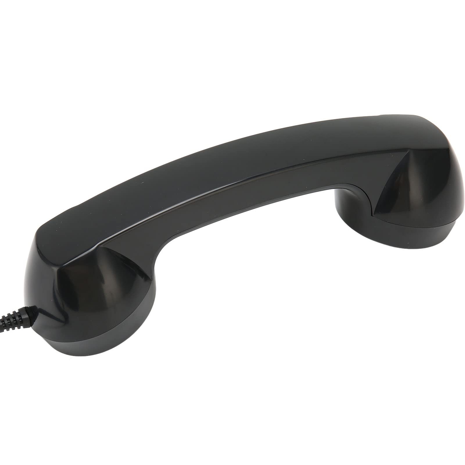 Retro Phone Handset Radiation Proof Receiver 3.5mm Sound Plug Microphone Black