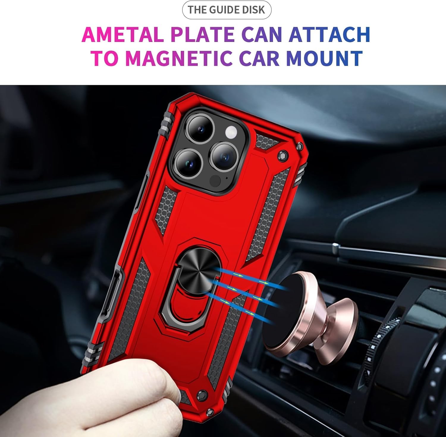 iPhone 16 Pro Max Case with Kickstand, Military-Grade Protective Armor, Heavy Du