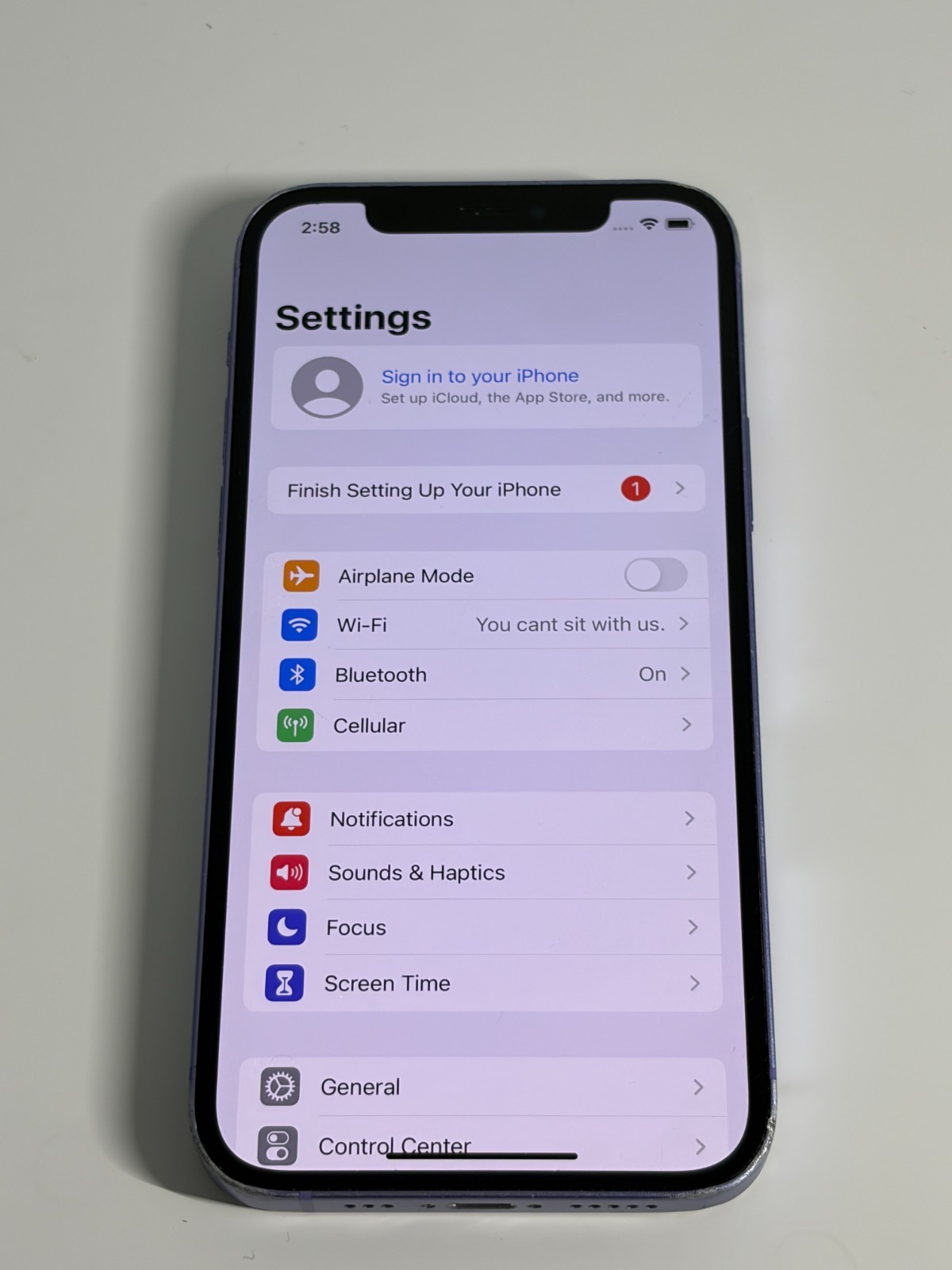 Apple iPhone 12 64GB 6.1″ (T-Mobile Only)  Purple – CRACKED REAR GLASS