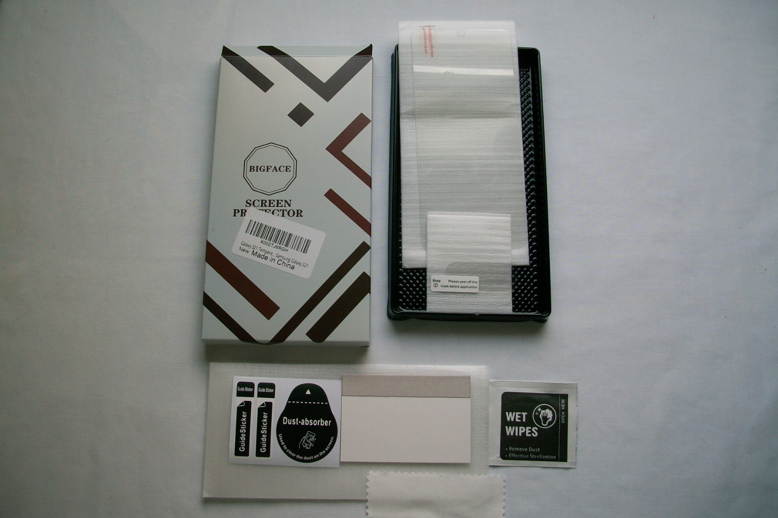 Samsung Galaxy S21 “BIGFACE” Screen Protector Tempered Glass Kit Easy To Install