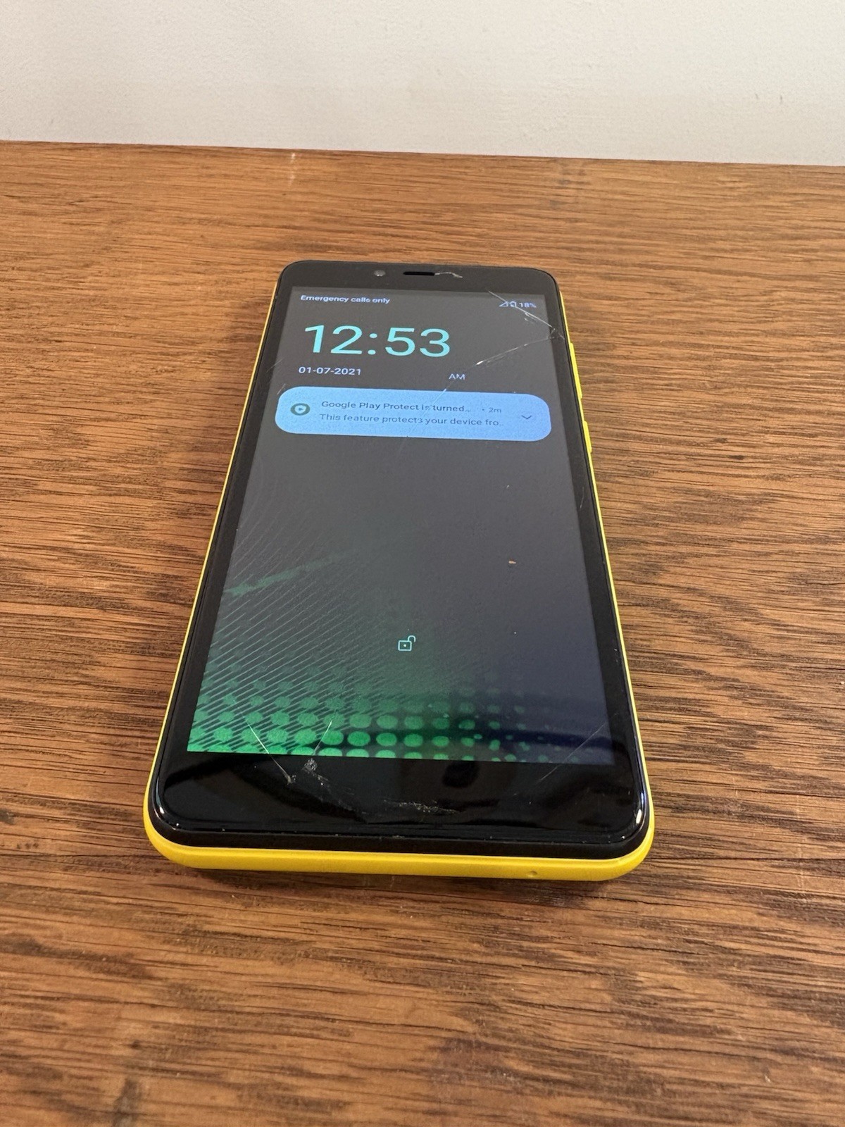X Mobile X55 Android Smartphone Yellow Dual SIM 4G LTE Working Tested 16 GB