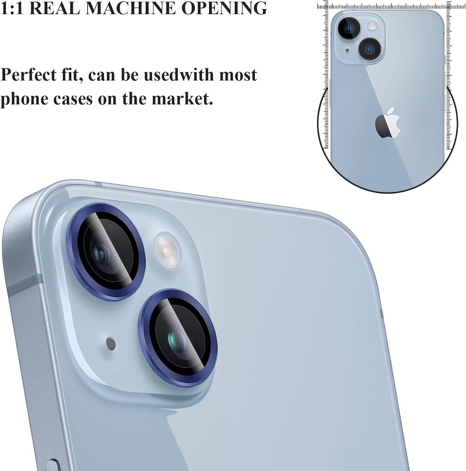 Camera Lens Protector for iPhone 14/Plus – Blue, Ultra Clear/Thin
