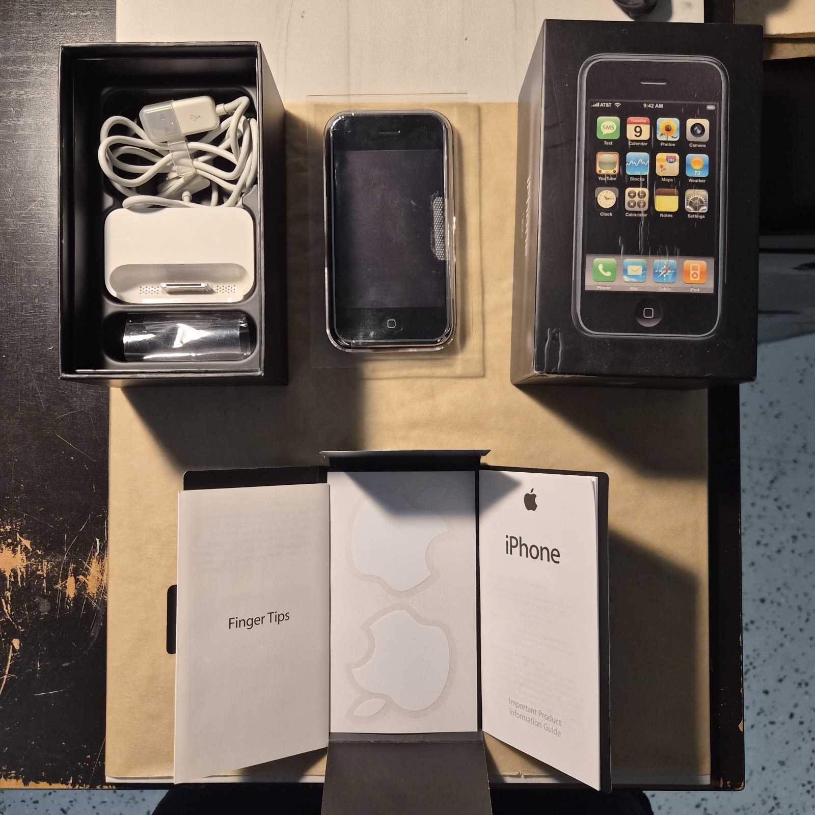 Original Apple iPhone 1st Gen 2G (2007) 8GB Black (AT&T) MA712LL A1203