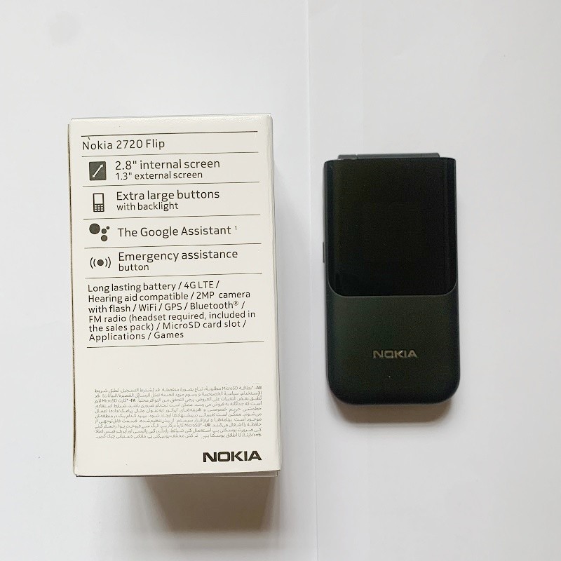 Black Nokia 2720 Flip GSM 4G MicroSDHC Unlocked Cellphone