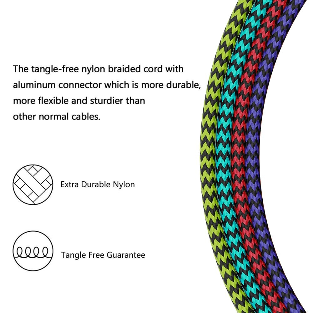 3-Pack 10Ft USB-C Fast Charger Cable for Samsung Galaxy S21 S20