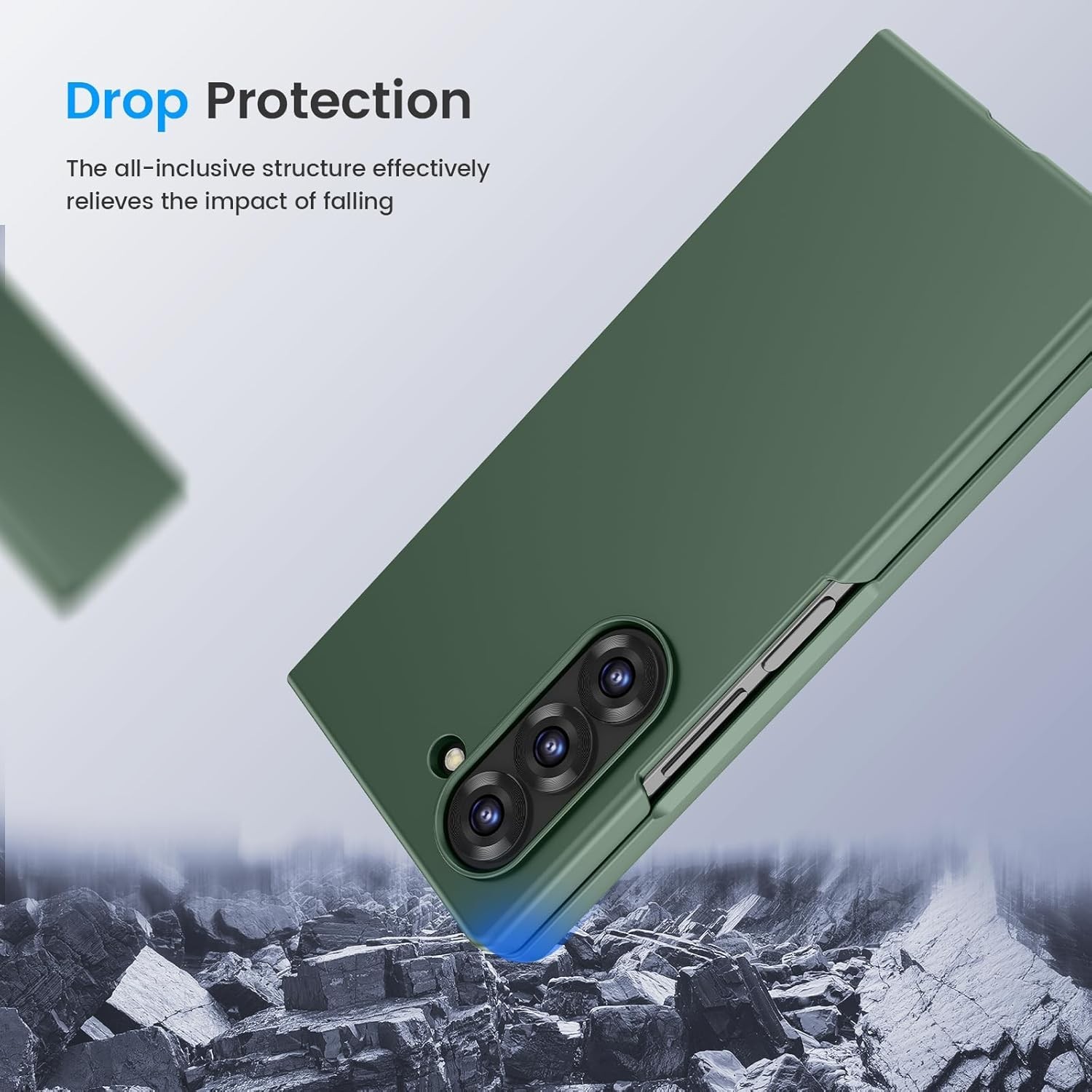 Case & Built-in Screen Protector for Samsung Galaxy Z Fold 6 Ultra-Thin Green