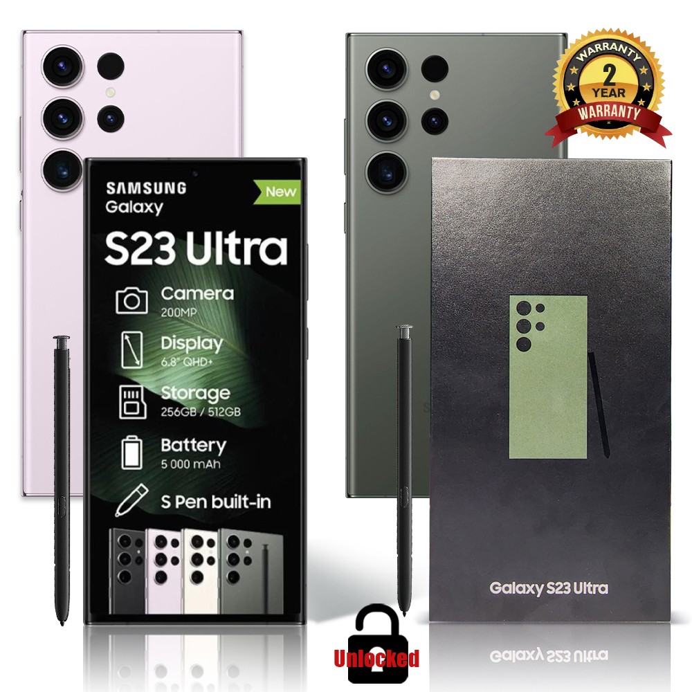 🔥New Samsung Galaxy S23 Ultra 5G SM-S918U 256GB/ 512GB/1T 6.8″ Factory Unlocked