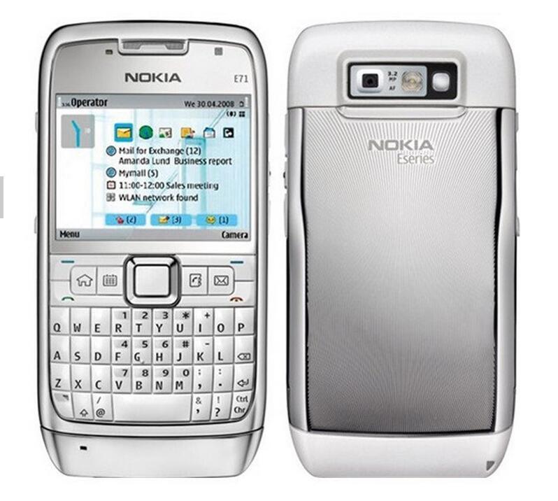 Original Unlocked Nokia E71 3.15MP Camera 2.4in 3G network WIFI GPS Mobile Phone