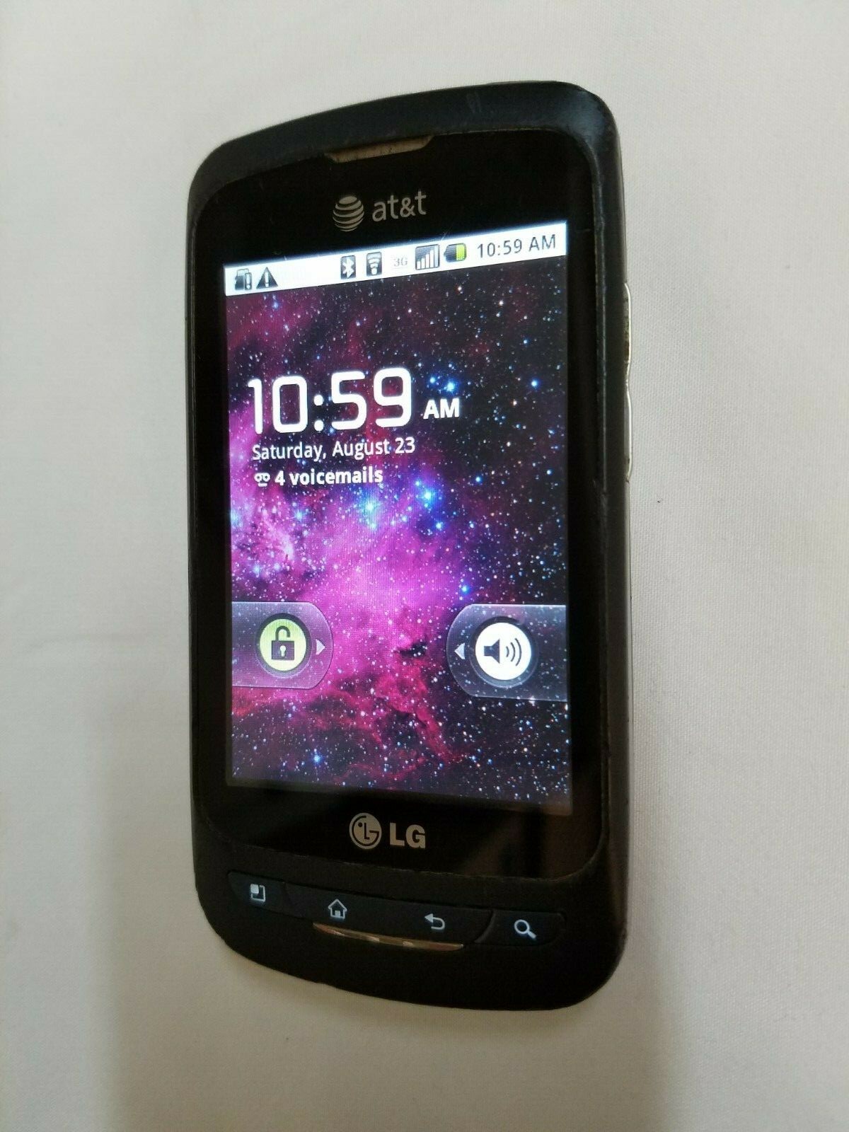 H20 Wireless At&t Cricket Black Go Phone LG Phoenix LG-P505 Cell Phone