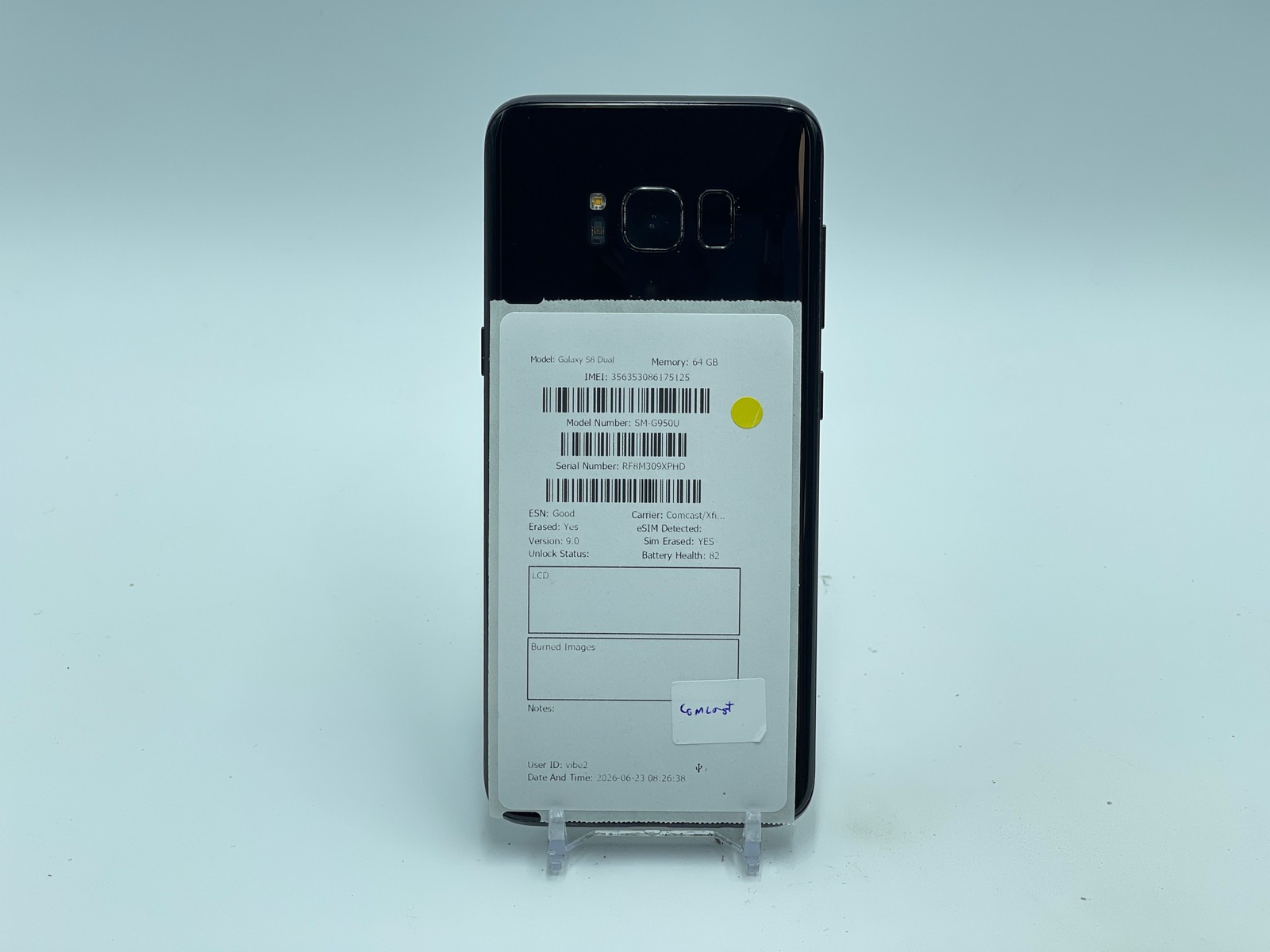 Samsung Galaxy S8 64GB SM-G950U (Xfinity) Midnight Black BdLCD (E-0122)