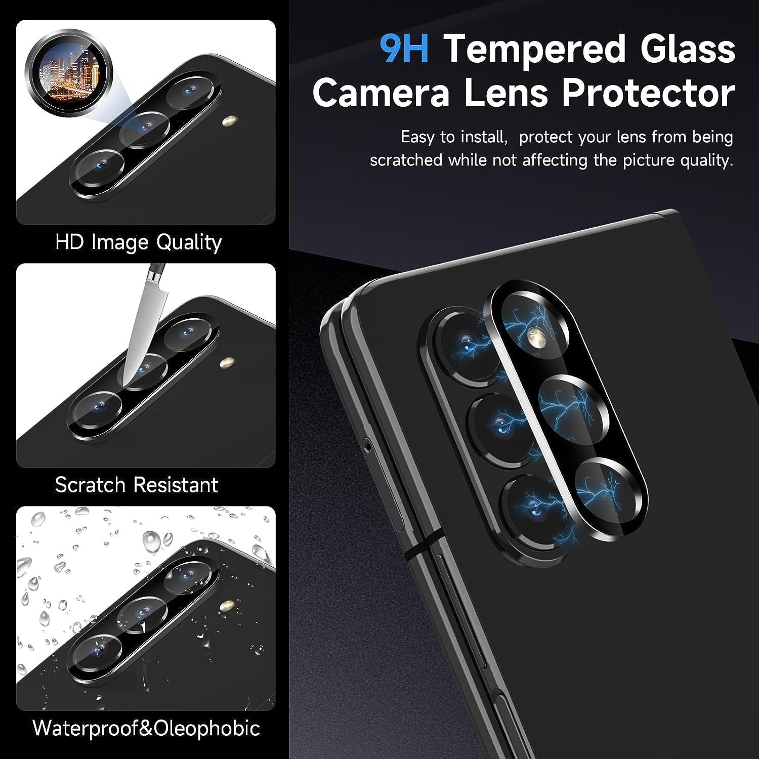6 in 1 Tempered Glass Screen Protector for Samsung Galaxy Z Fold 5