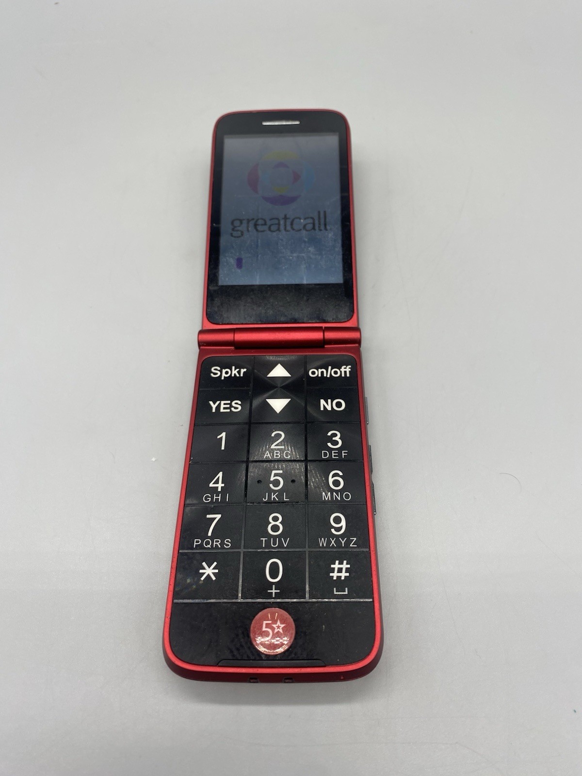 GreatCall Jitterbug Flip Easy-to-Use Cell Phone – RED – Read W/ Box