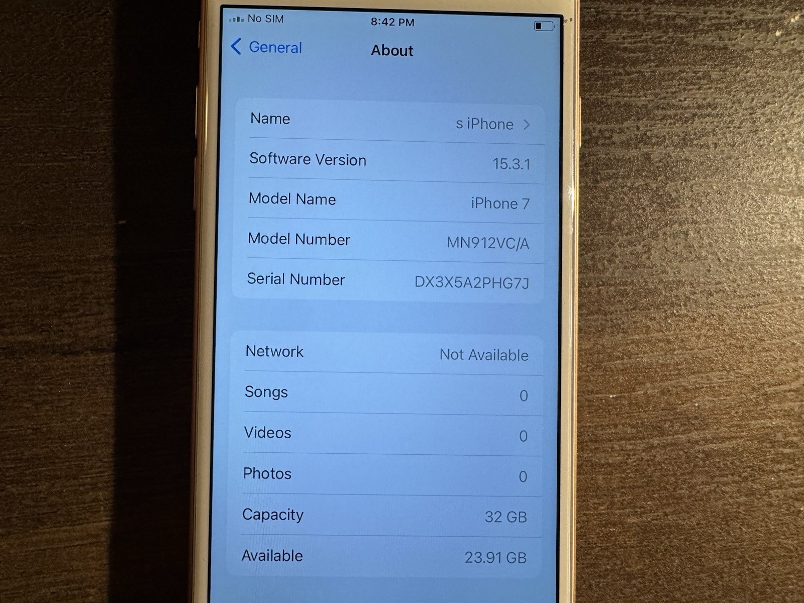 iPhone 7 32gb Rose Gold Unlocked – Used Good – Low Batt