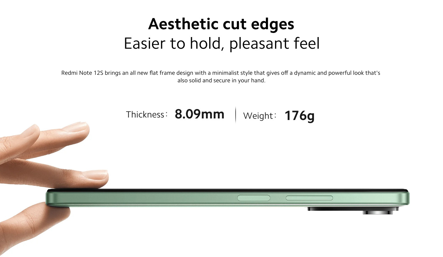 Xiaomi Redmi Note 12S 4G Pearl Green – 8GB Ram – 256GB – Factory Unlocked