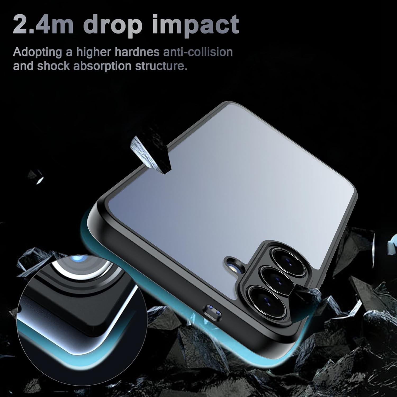 Case & Screen Protector for Samsung Galaxy S25 FE PC Material Scratch Resistant