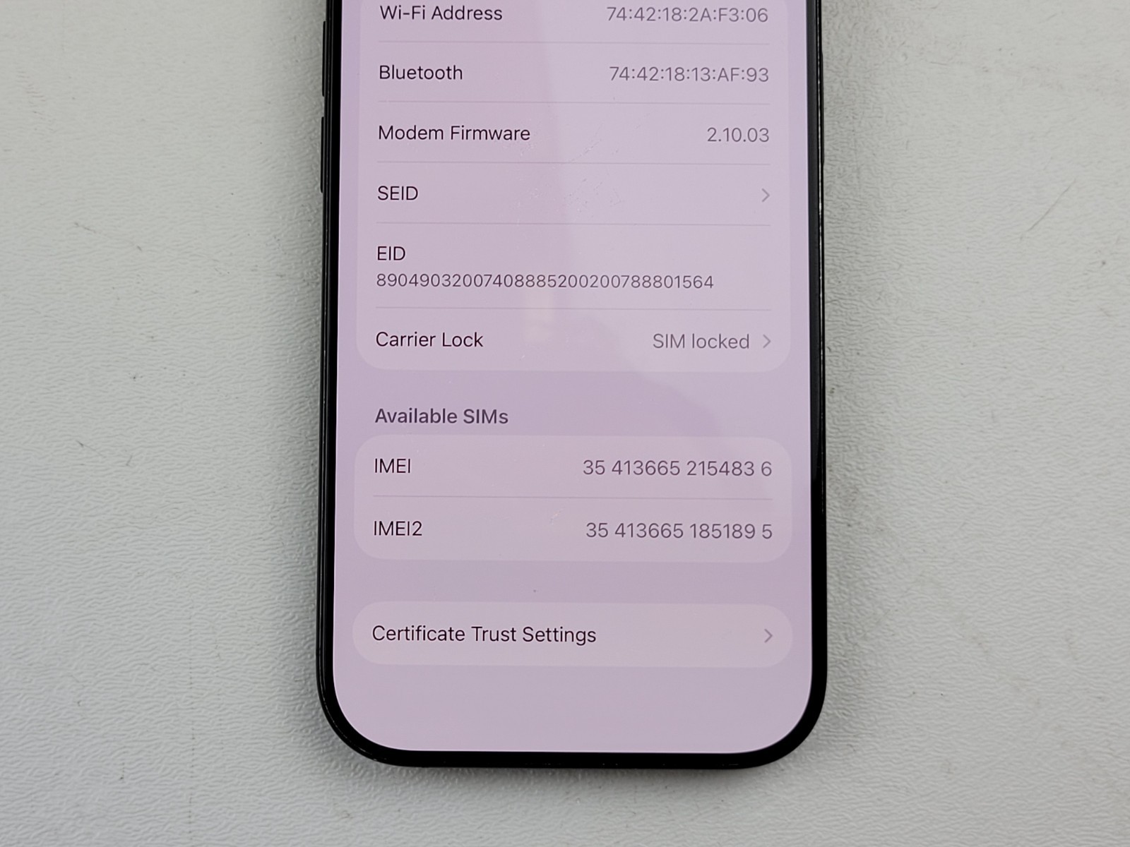 Apple iPhone 16 Pro (A3083) 128GB (Spectrum) – POOR CONDITION – Clean IMEI