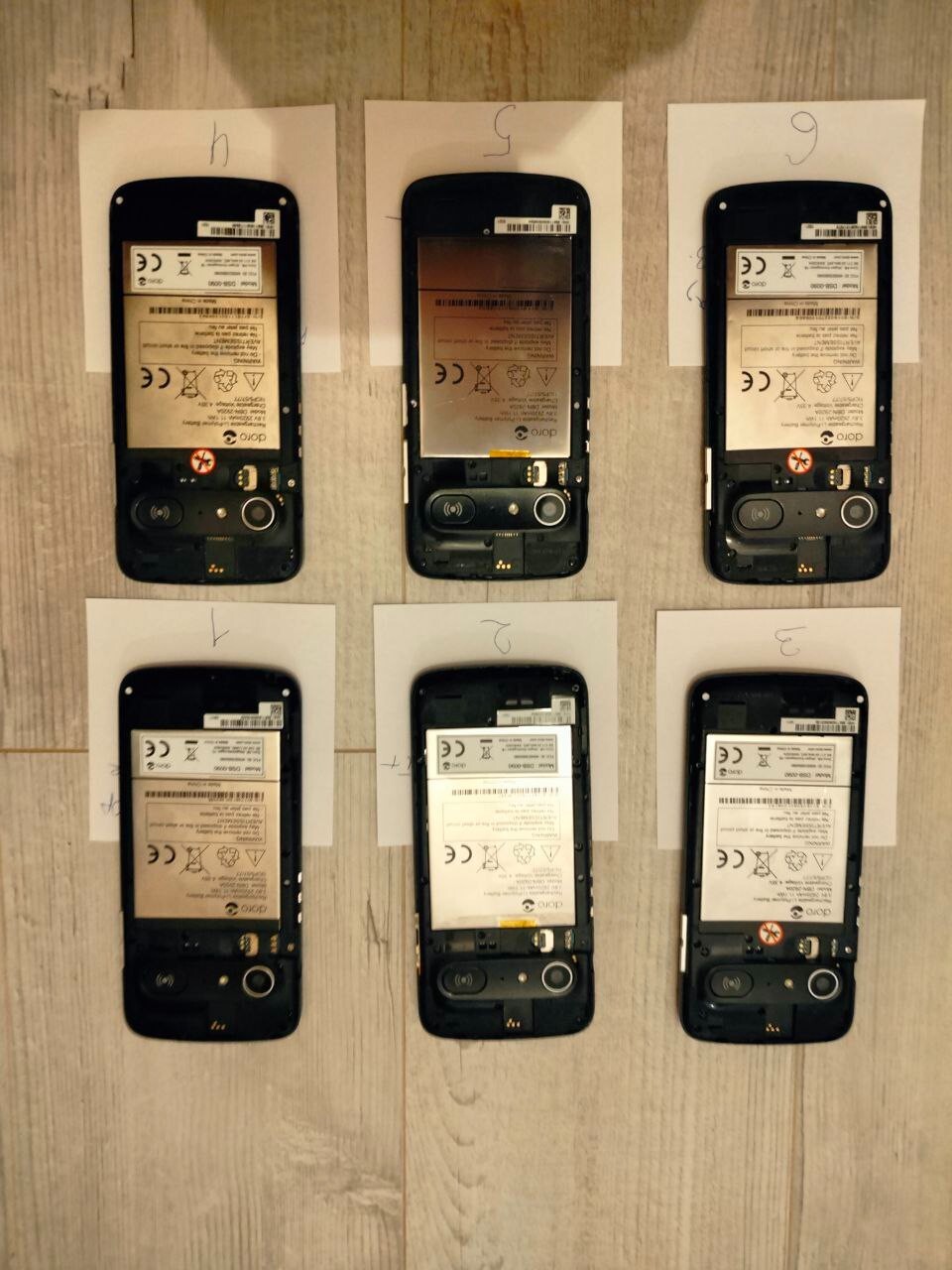 Doro 8040 / Doro DSB-0090 Lot of 6 – Smartphones for Parts / Repair – Screens OK