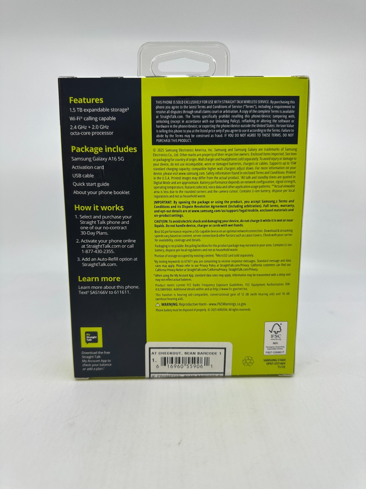 New/Sealed Samsung Galaxy A15 5G 128GB Straight Talk Wireless Prepaid Smartphone