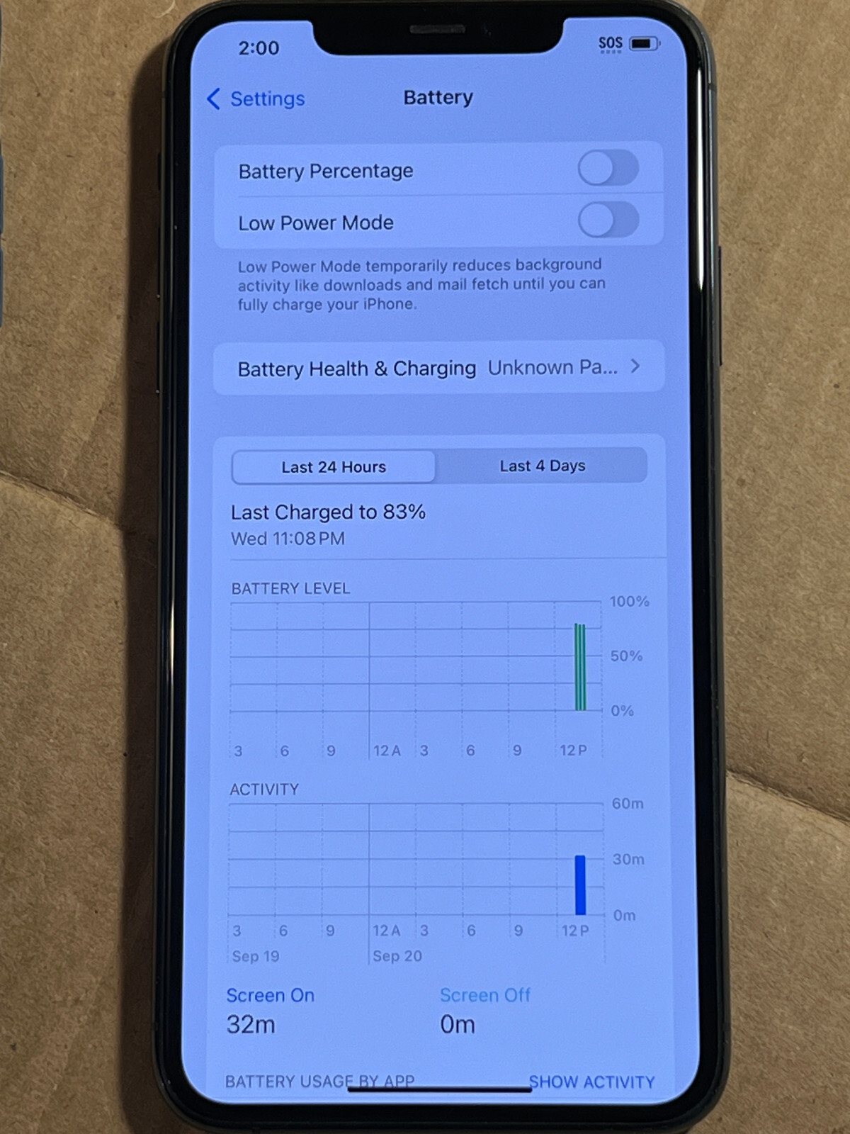 Apple iPhone 11 pro max 256GB Midnight Green unlocked A2161 (CDMA + GSM) READ
