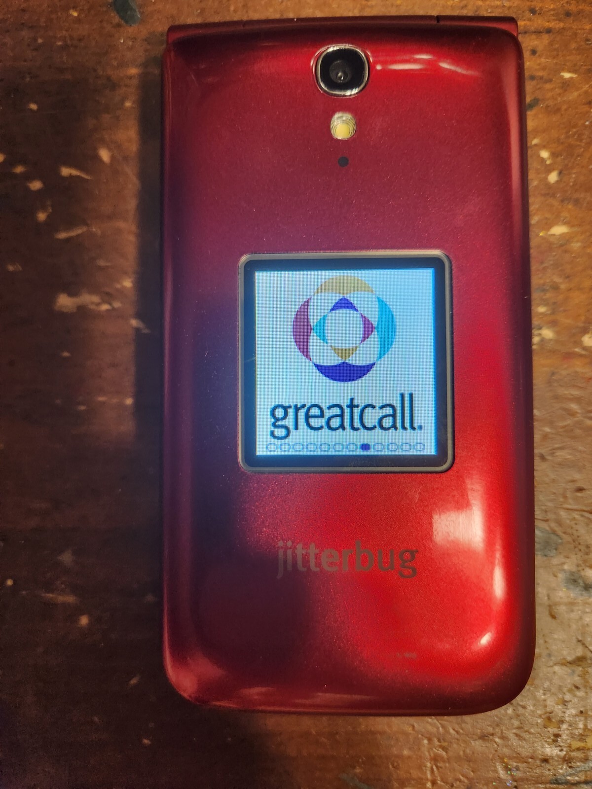 Jitterbug Alcatel Onetouch Red flip phone GreatCall Easy-to-Use(4043SJ6RED)