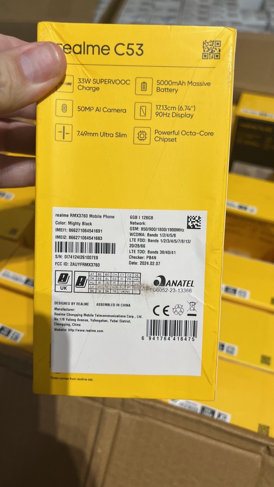 Realme C53 4G LTE Mighty Black – 6GB RAM – 128GB ROM – Unlocked – NEW SEALED