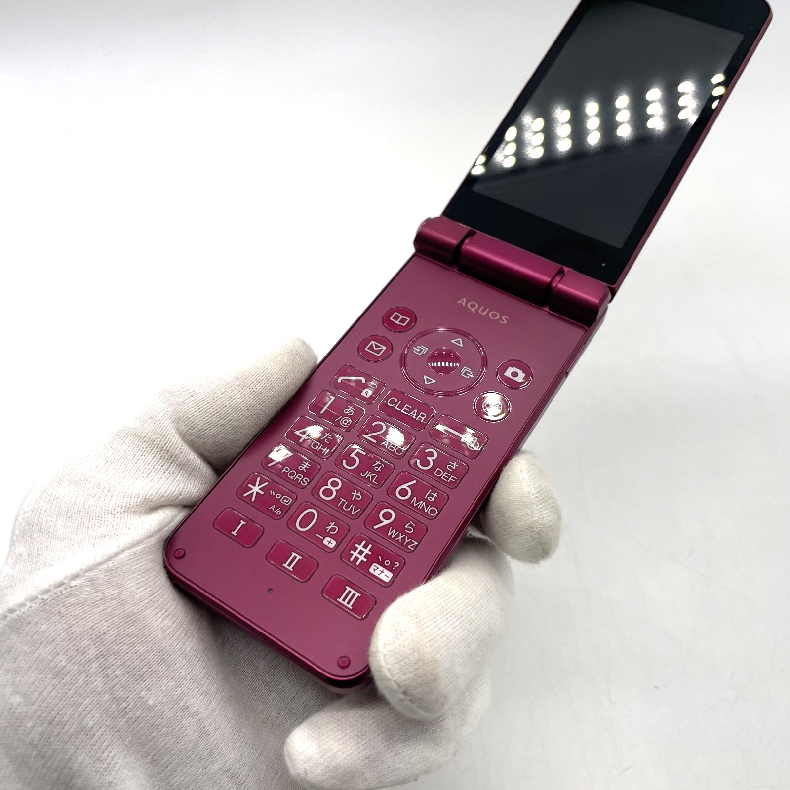 SHARP SH-N01 Red AQUOS KEITAI Flip Phone Unlocked SIM Free Japan Near Mint