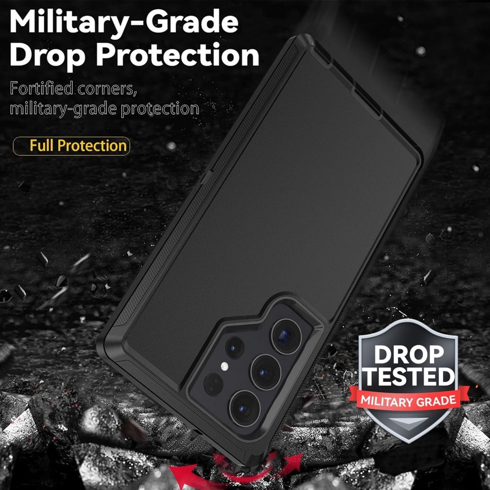 Samsung Galaxy S23 Ultra Case, [Military Grade] 3 in 1 Full Body Shockproof Cove