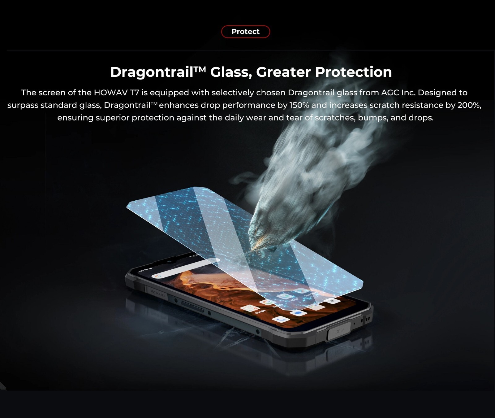 HOTWAV T7 Outdoor Smartphone 6.52” Ultra Thin Mobile Phone Without Contract GPS