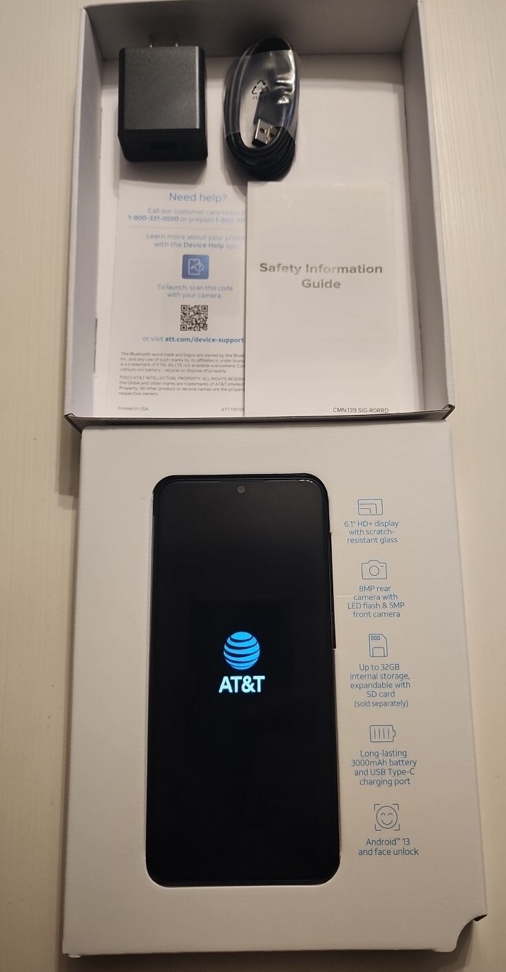 NEW! AT&T Prepaid Calypso 4 (32GB) Smartphone – Vapor Gray (IG-592) 100% Tested!